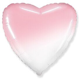 И 18 Сердце Бело-розовый градиент / White-Pink gradient