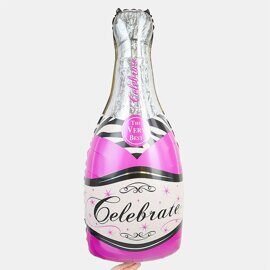 17/ К 39 Веселый праздник розовый (бутылка шампанского) / Funny party pink / 1 шт