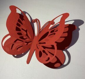 Набор для декора "Бабочки" 10 шт. Красный