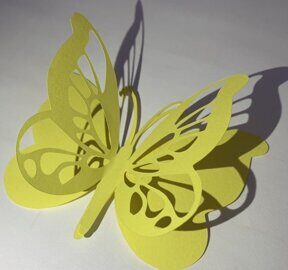 Набор для декора "Бабочки" 10 шт. Желтый