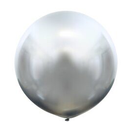Шар 36" Металл, Зеркальный шар Серебро 1 шт (хром)