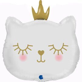 16/ К 29 Котенок принцесса, белый / Cat Princess White / (64*76см)
