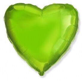 И 18 Сердце Лайм / Heart Green Lime / 1 шт