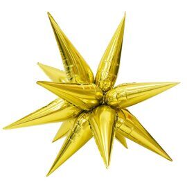 24/ К 20 Звезда составная 12 лучиков Золото в упаковке /  Exploding Star Gold 12pcs Set / К 20