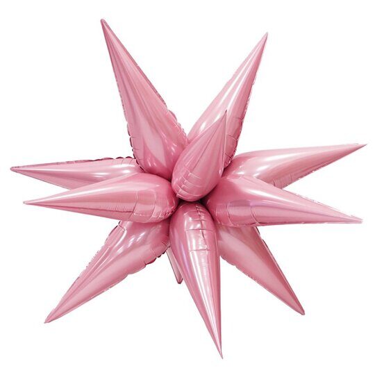 24/ К 20 Звезда составная 12 лучиков Розовый в упаковке /  Exploding Star Pink 12pcs Set / К 20