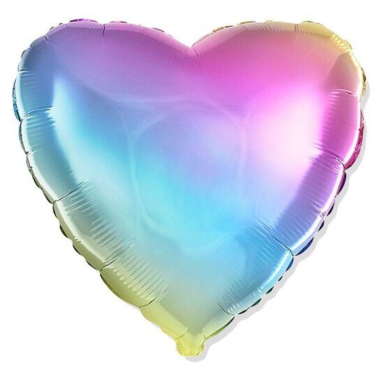 И 18 Сердце Радуга Нежный градиент / Rainbow gradient