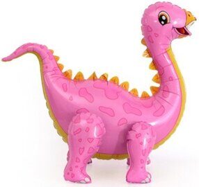 14/ Шар 3D (36''/91см) Фигура, Динозавр Стегозавр, Розовый,  (1 шт. в упак.)
