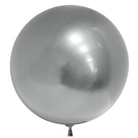 Шар 18" Сфера 3D, Deco Bubble хром серебро 45см